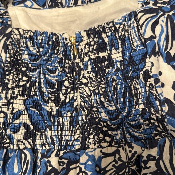 Lilly Pulitzer Blue and White Floral Midi Dress - Picture 6 of 7